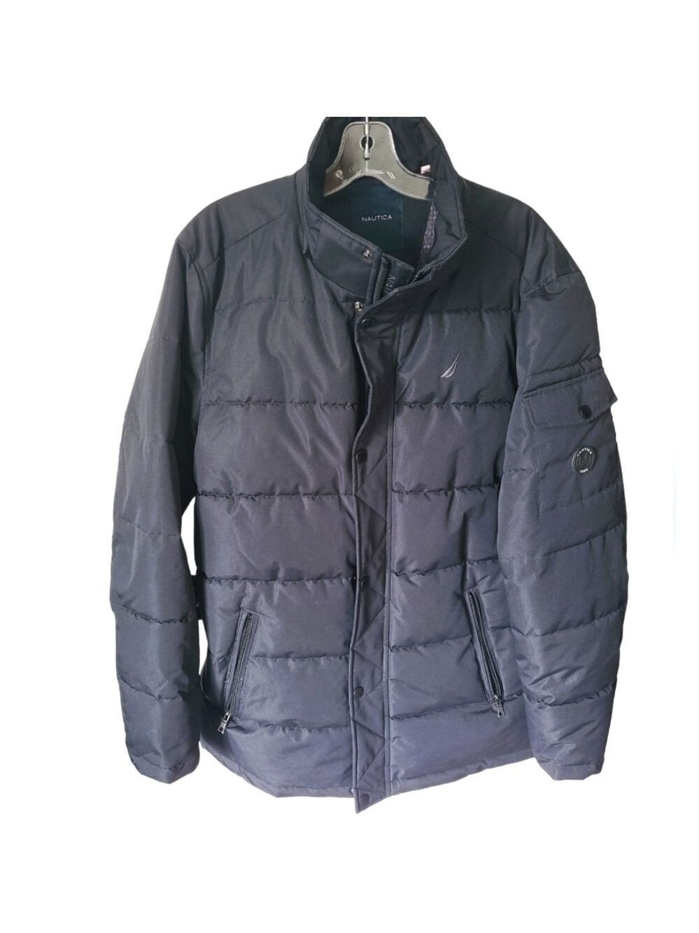 NAUTICA Men's Winter Puffer  Jacket Coat Black Size Large